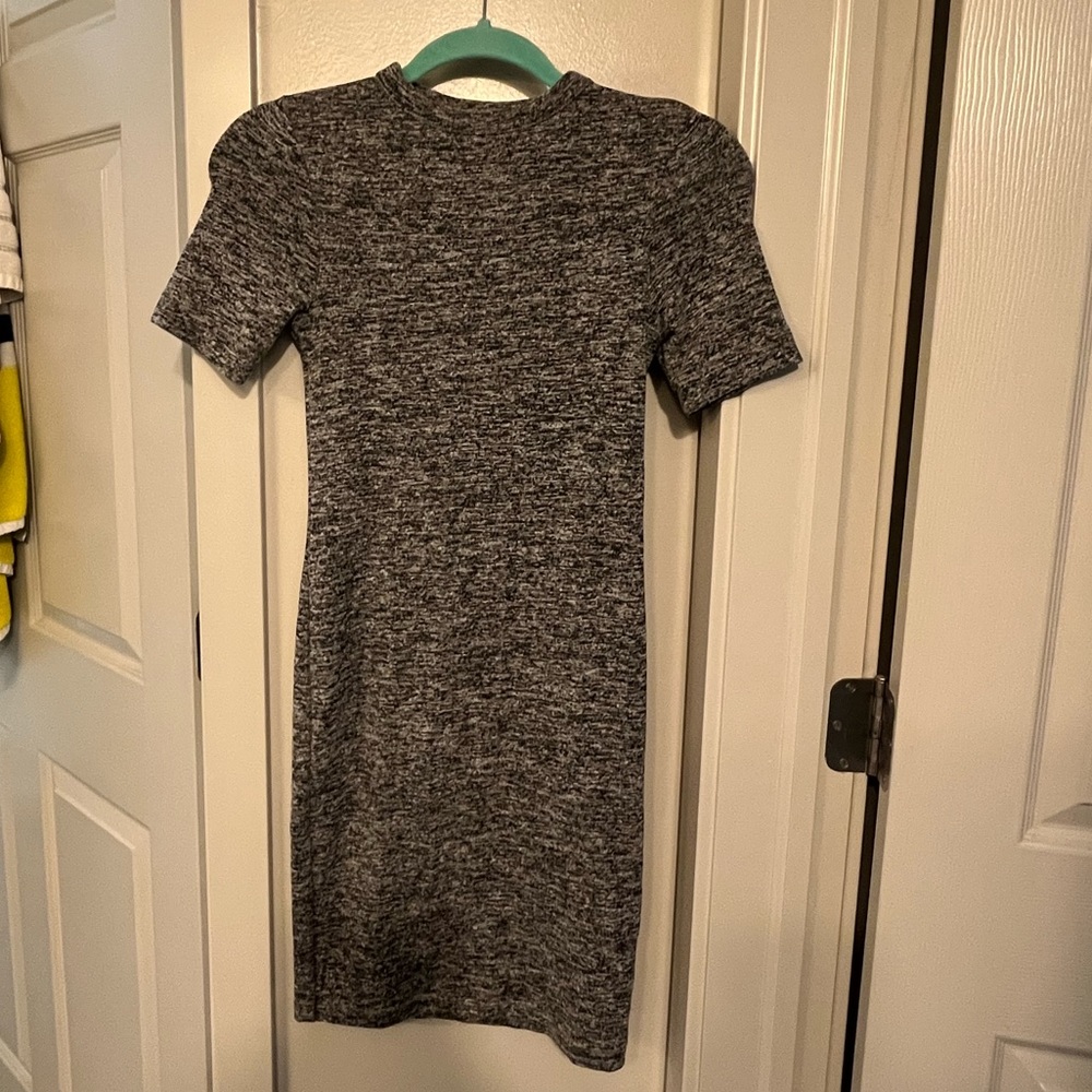 Heather grey bodycon French Connection dress.